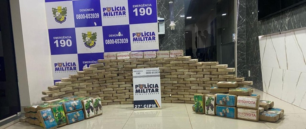 Polícia Militar e PRF apreendem 300 quilos de drogas escondidos em caminhão em Confresa